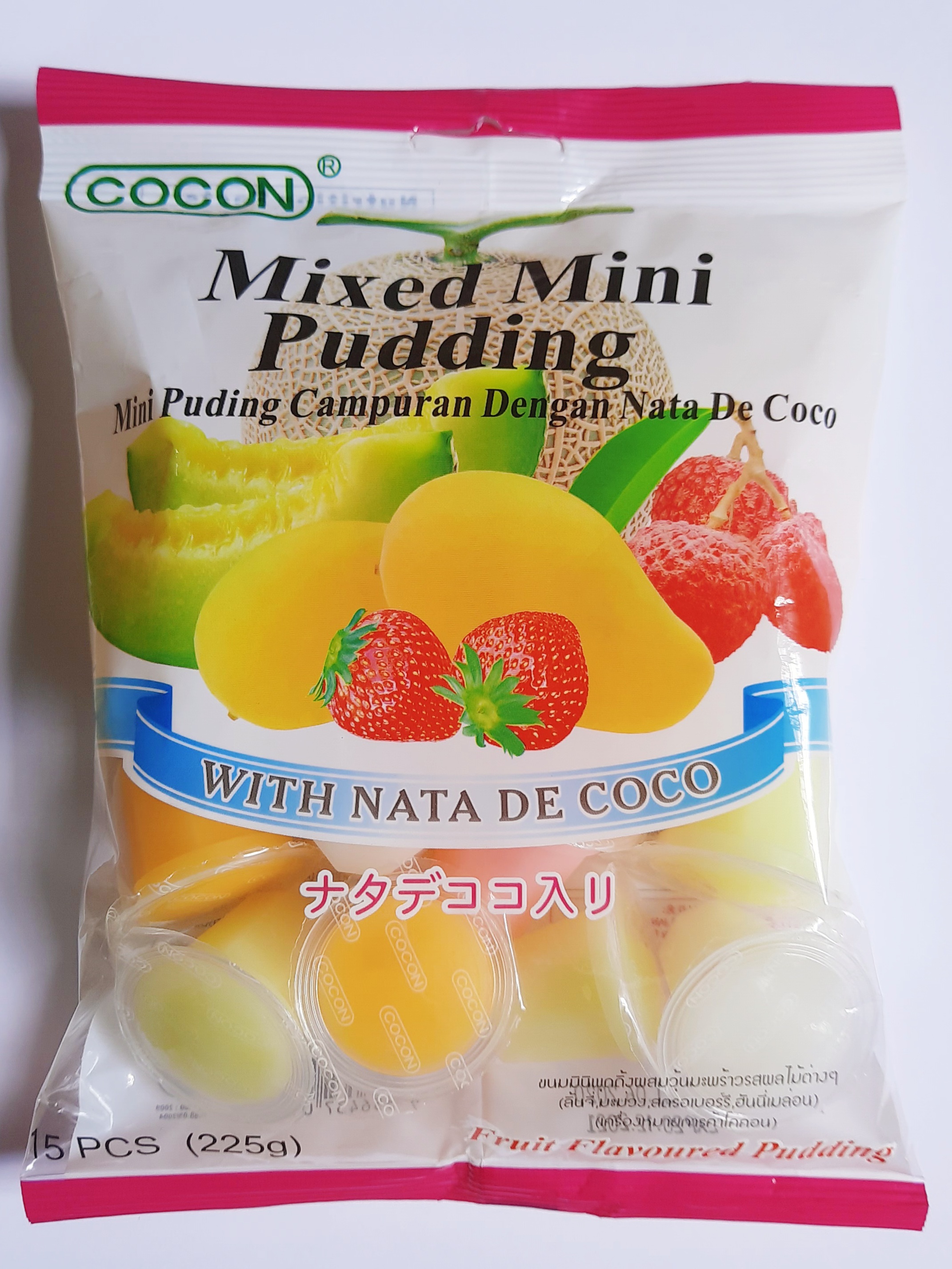 THẠCH RAU CÂU TRÁI CÂY NHIỆT ĐỚI COCON 225G - COCON MINI PUDDING NATA DECOCO MIXED 225G