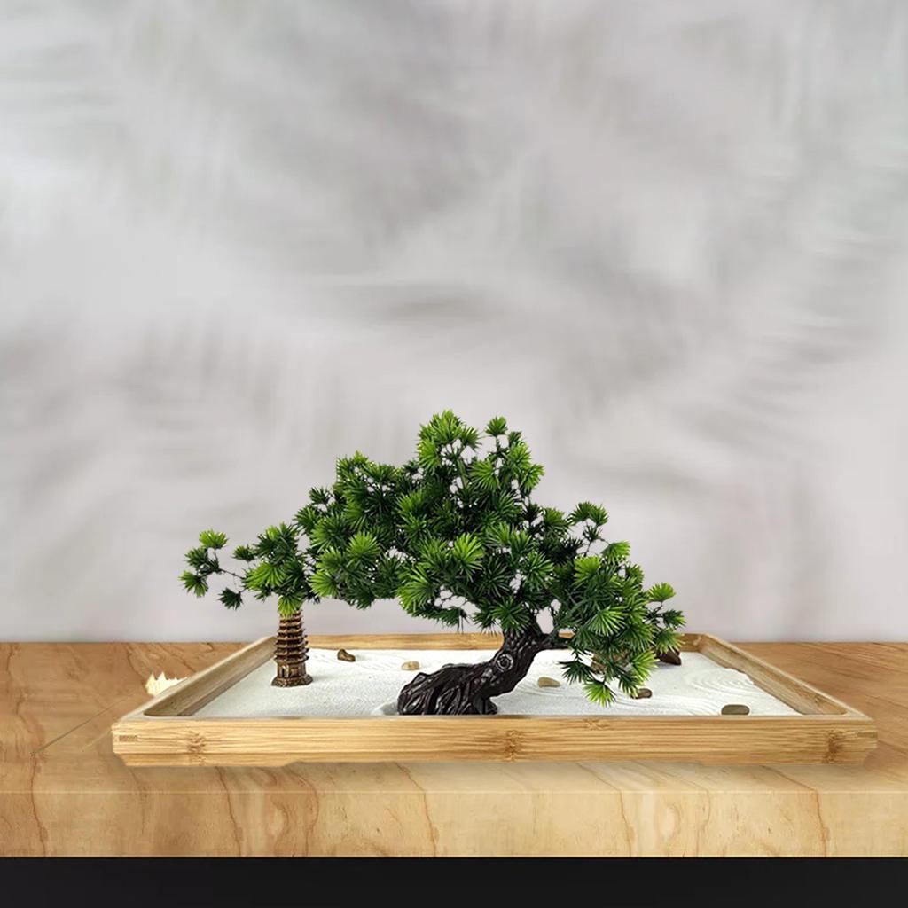 Chinese Zen Garden Kit for Desk Office Table Mini Zen Sand Garden Kit for Meditation Home Desktop Decor