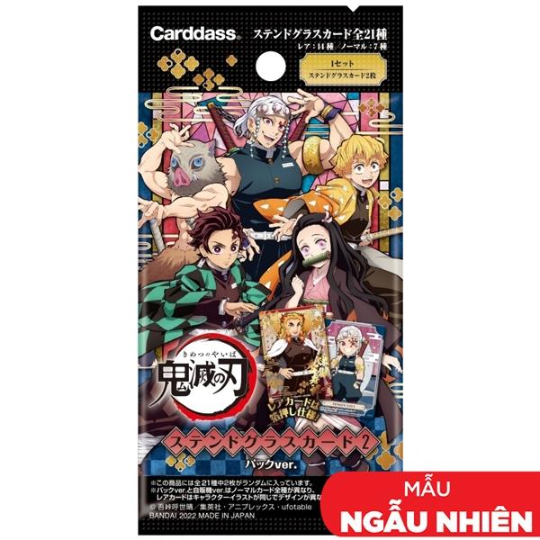 Thẻ Nhân Vật Thanh Gươm Diệt Quỷ - Bandai Kimetsu no Yaiba Stained Glass Card Ver 2 (2 Thẻ Ngẫu Nhiên/Túi)