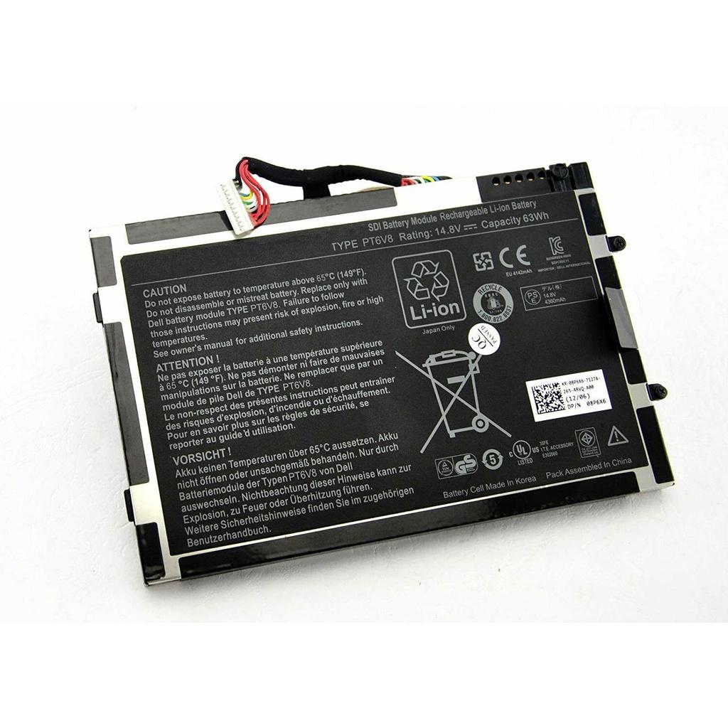 Pin Dùng Cho Laptop Dell Alienware M14X R1 R2 R3 PT6V8 New Battery Original 63wh