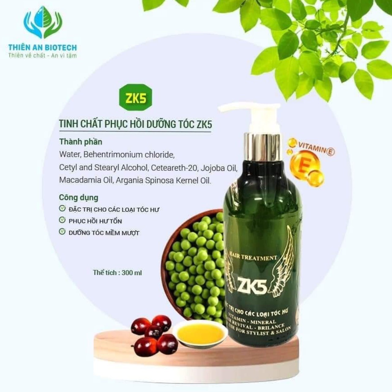 Kem Ủ ZK5, Đặc Trị Cho Các Loại Tóc Hư Tổn, không silicol