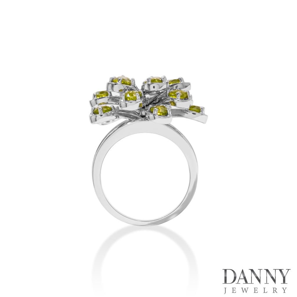 Nhẫn Nữ Danny Jewelry Bạc 925 Xi Rhodium Đính Đá Peridot/CZ SPLRA1020