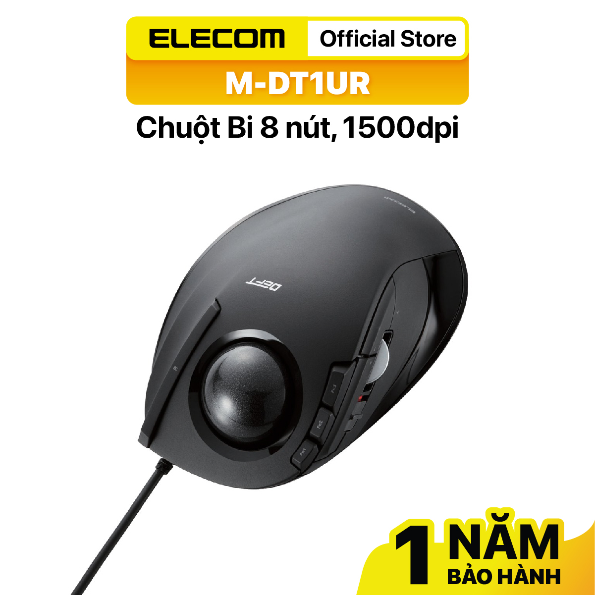 CHUỘT BI CÓ DÂY ELECOM M-DT1URBK Hàng chính hãng