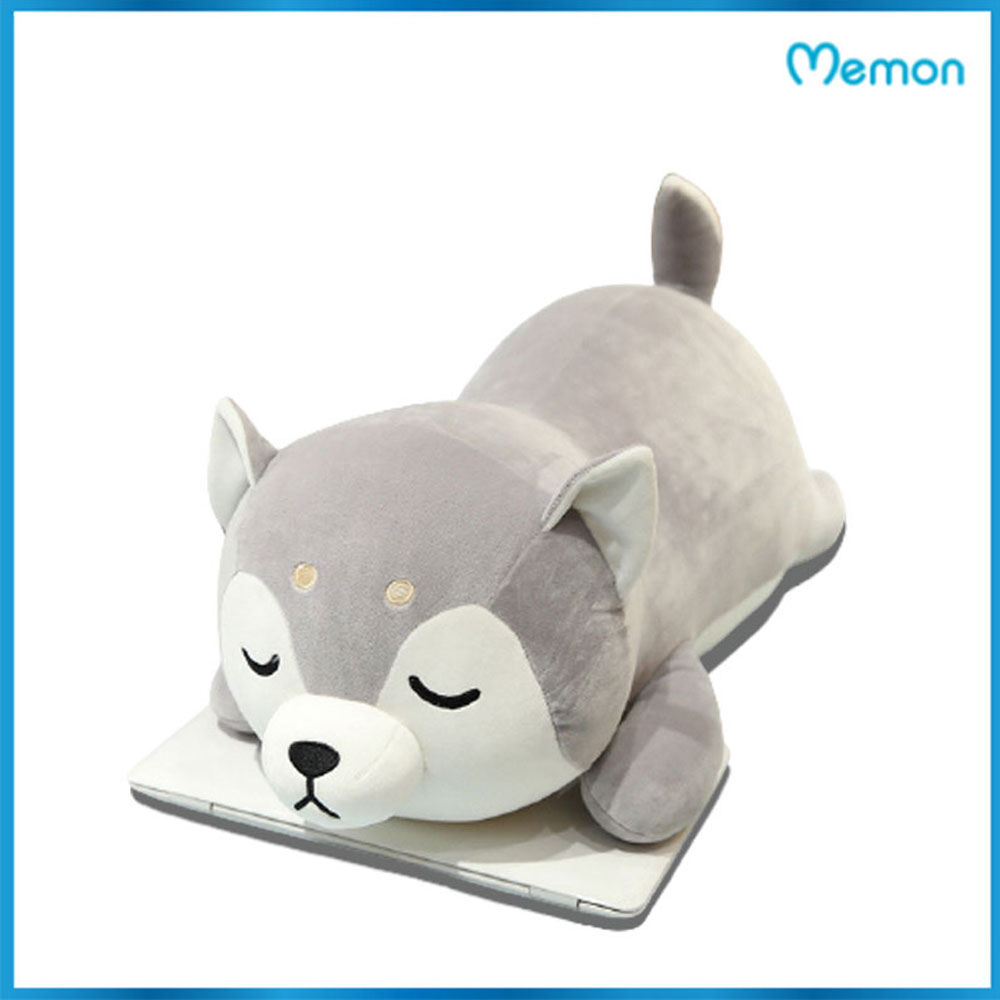 Gấu bông chó shiba ngủ cao cấp Memon, chó bông gối ôm chó shiba bông mềm mịn