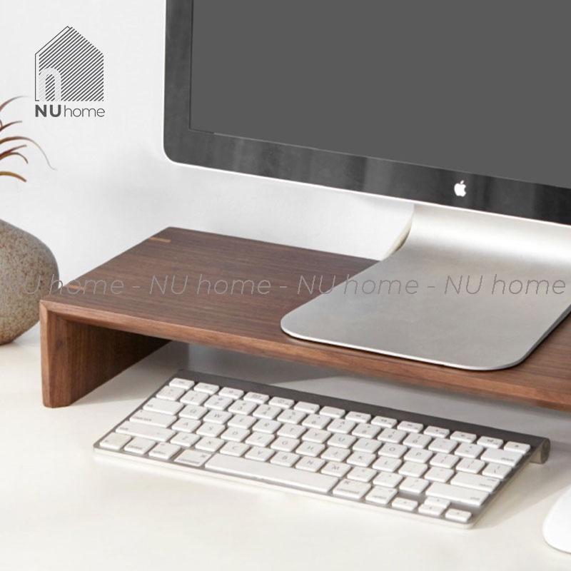 Kệ để màn hình máy tính - Tina, kệ để màn hình imac được thiết kế đơn giản bằng chất liệu gỗ tự nhiên