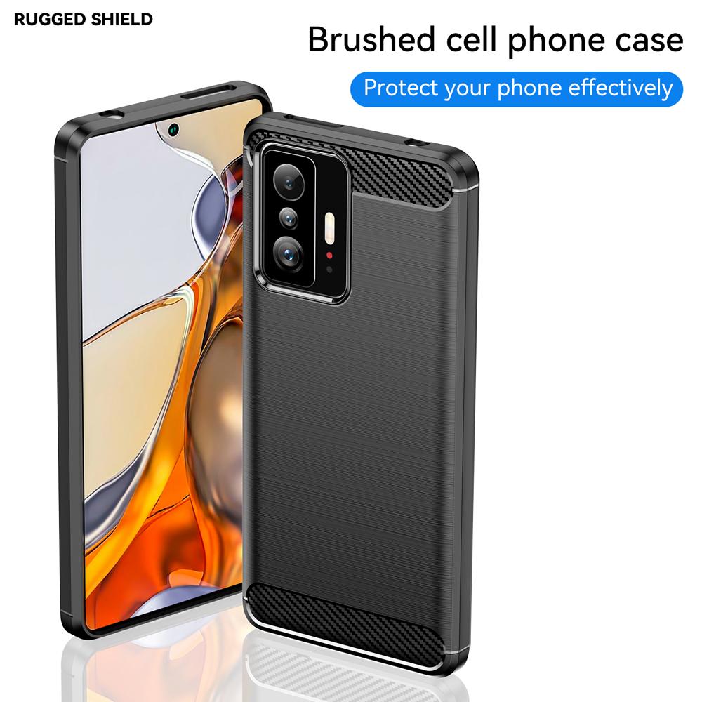 Ốp lưng dành cho Xiaomi 11T 11T Pro 5G ốp silicone mềm Carbone phay xước chống sốc chống vân tay
