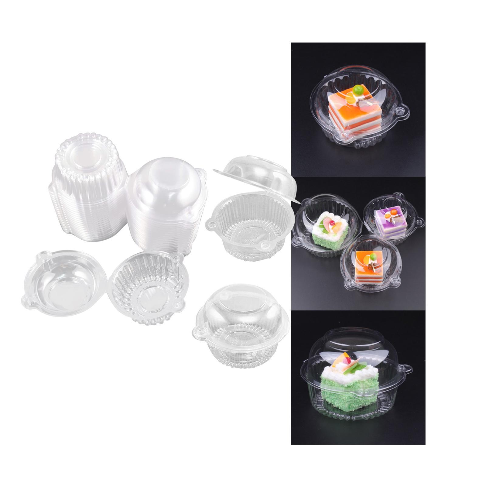 50 Pieces Muffin Dome Holder Box Cupcake Carrier Holder Box for Wedding Cake S
