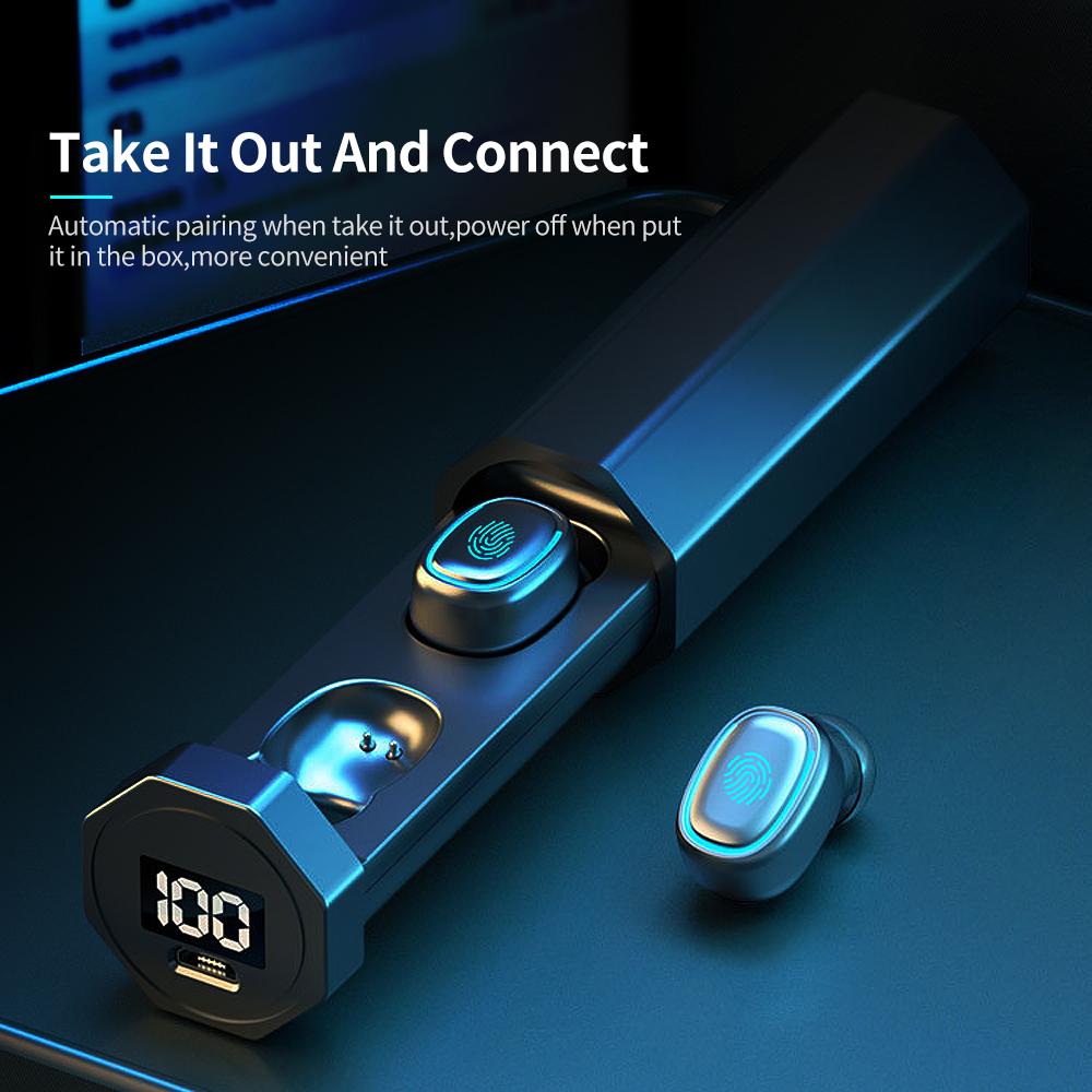 Tai nghe C1 không dây với màn hình hiển thị nguồn LED thiết kế nhỏ cho thể thao / phương tiện Android / IOS