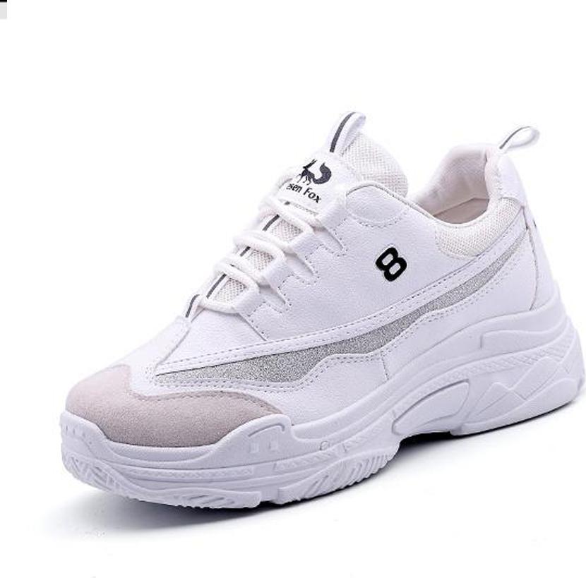 Giày sneaker nữ số 8 kim tuyến xinh xắn