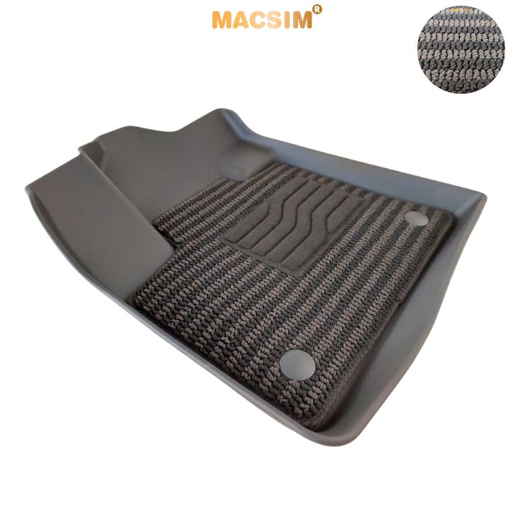 Thảm Lót Sàn 2 Lớp TPE Macsim Peugoet 5008 Chuẩn Form, Bền, Không Mùi (sd3 xám đen ct)