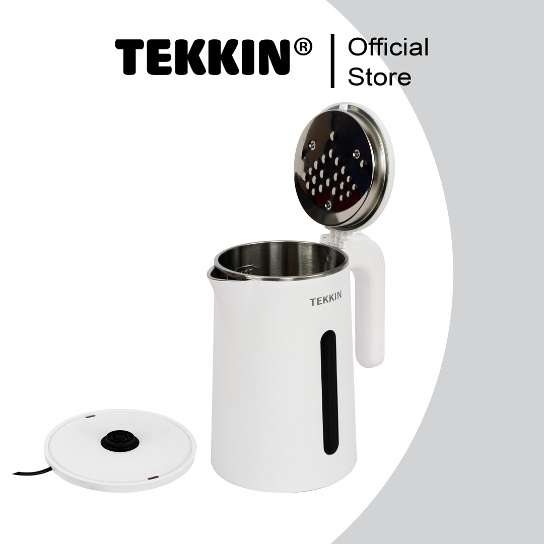 Ấm siêu tốc tự ngắt TEKKIN TI-2845 dung tích lớn 2.3L (dung tích sử dụng 1.8L) 2 lớp công suất 1500W bảo hành 12 tháng - hàng chính hãng