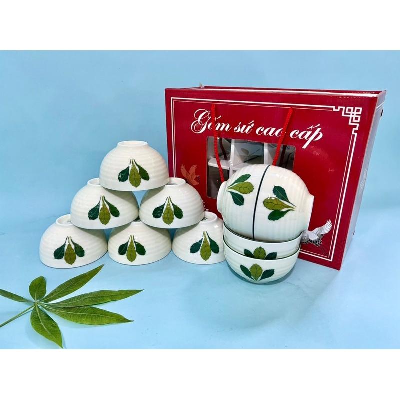 Set 10 bát cơm làm quà tặng. Gốm sứ Bát Tràng