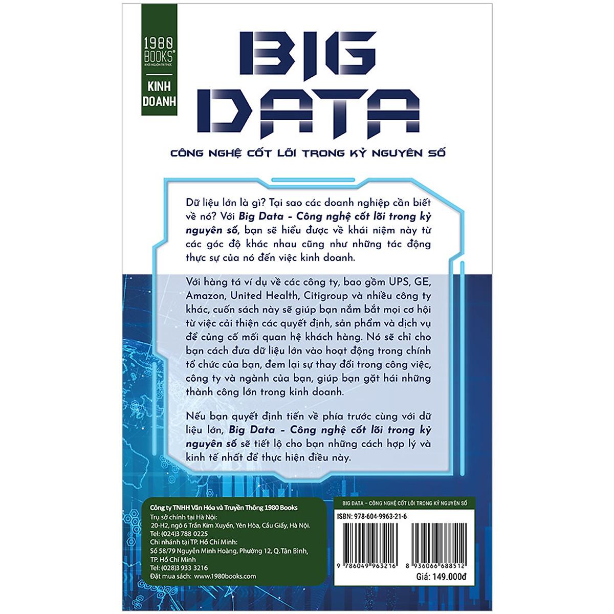 Big Data - Công Nghệ Cốt Lõi Trong Kỷ Nguyên Số - Bản Quyền