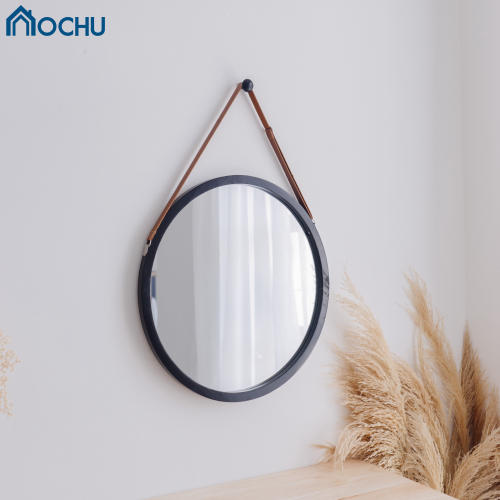 Gương Tròn Treo Tường Khung Gỗ OCHU - Mirror Circle 50 - Black