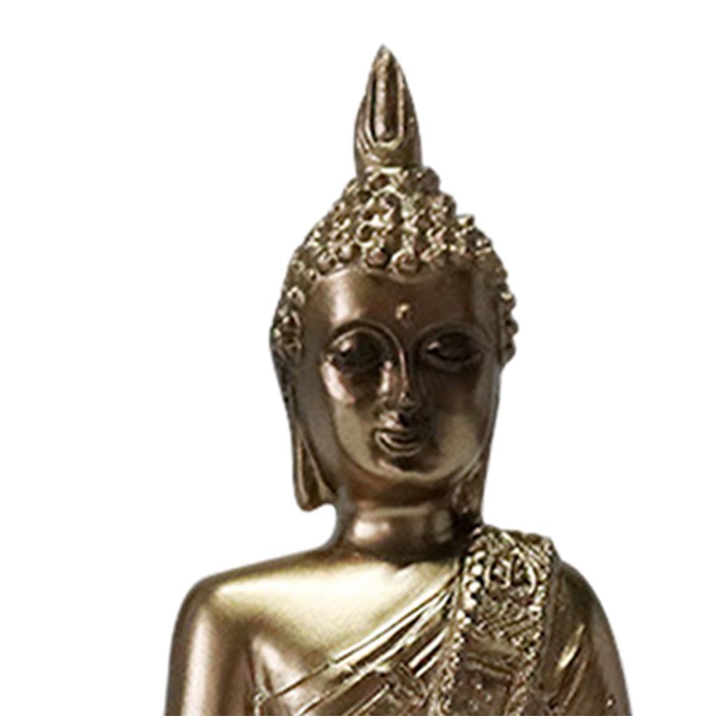 Buddha Statue Buddism Figurines Sculpture Zen Meditation Home Decor