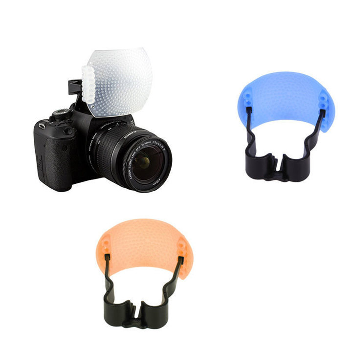 Pop up Flash diffuser Tản sáng Flash cóc kit 3 màu cho đèn cóc