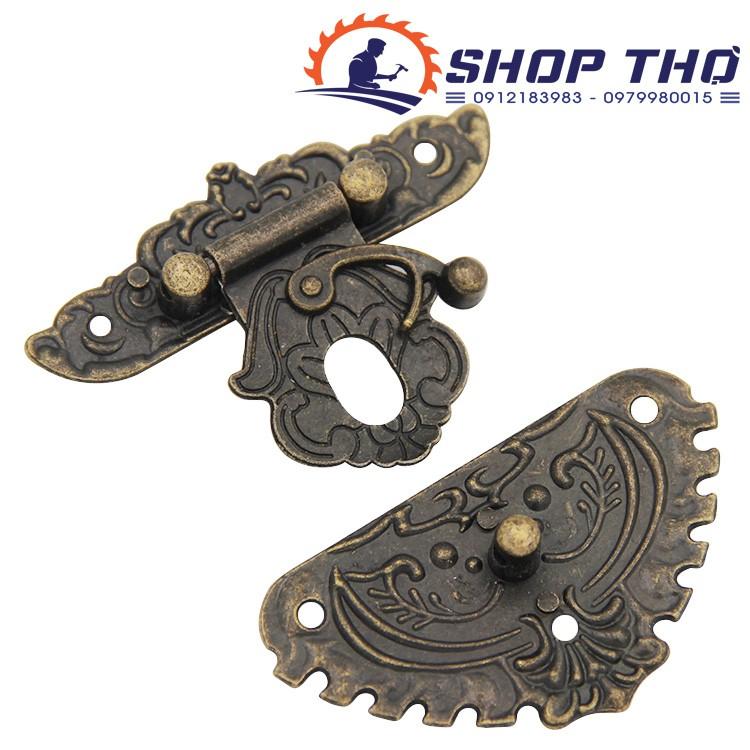 Khóa hộp giả cổ A074 lắp hộp gỗ