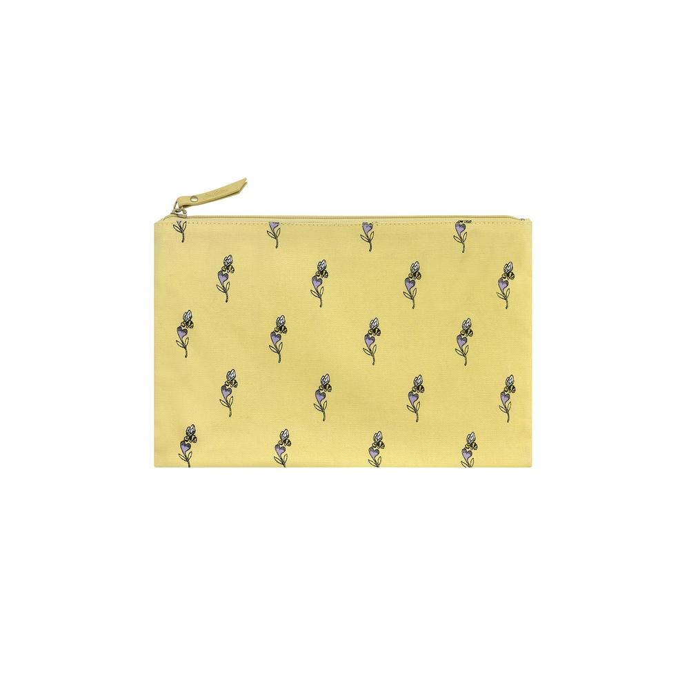 Cath Kidston - Túi du lịch xếp gọn/Foldaway Overnight Bag - Bee &amp; Heart - Yellow -1047400