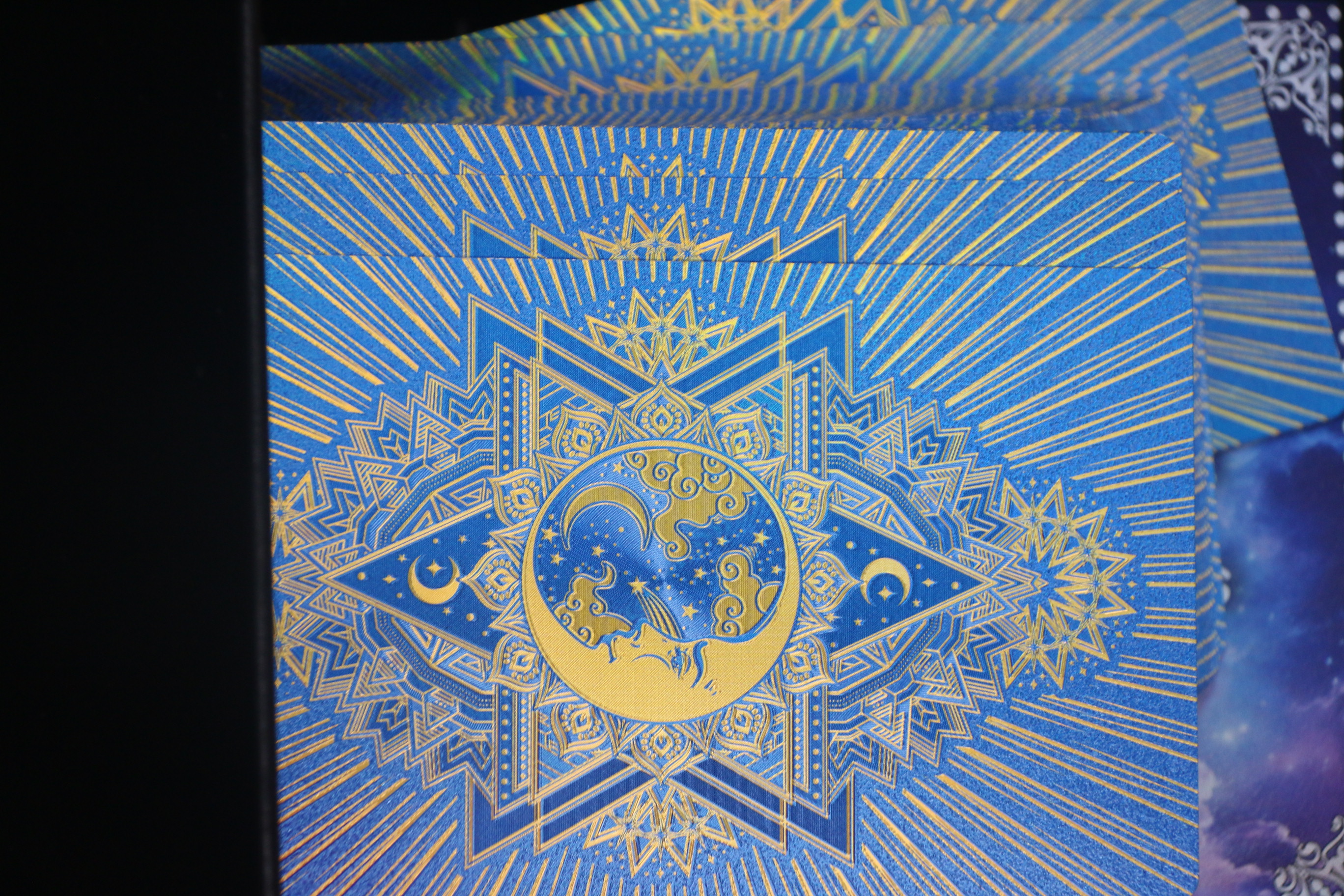Bài tarot god foild xanh dương mạ kim