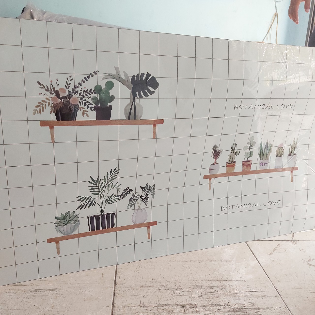 Cuộn 5MÉT Decal giấy dán bếp tráng nhôm cách nhiệt khổ 60cm MẪU KỆ HOA