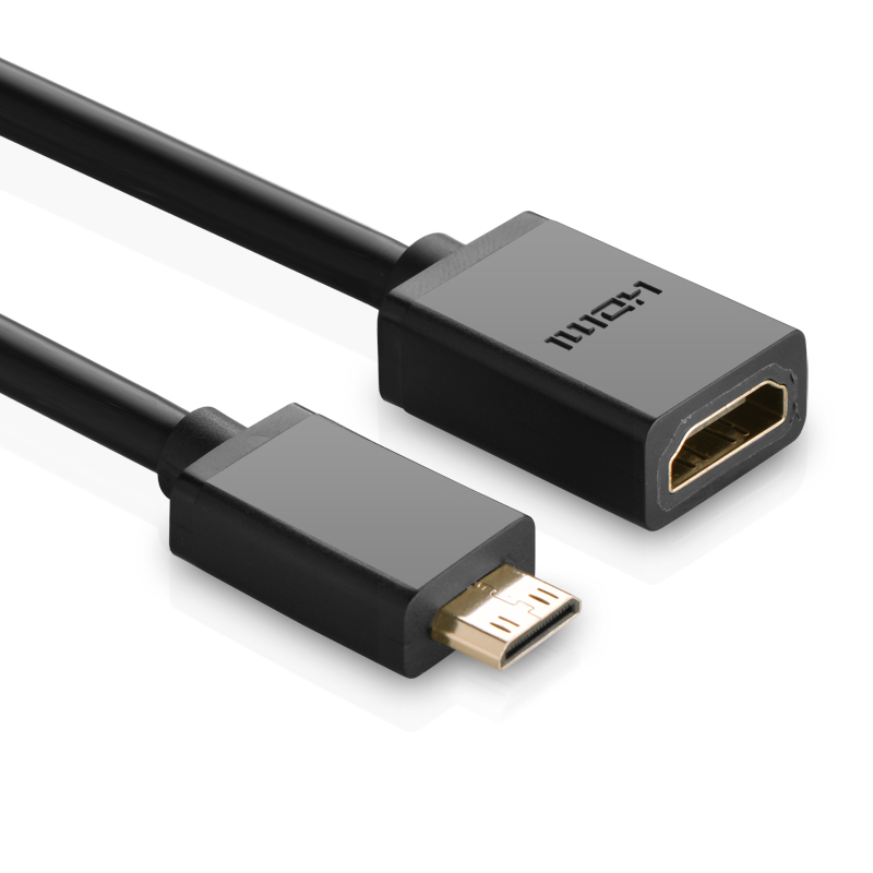 Cáp chuyển đổi mini HDMI đực sang HDMI cái dài 25CM UGREEN 20137 - Hàng Chính Hãng
