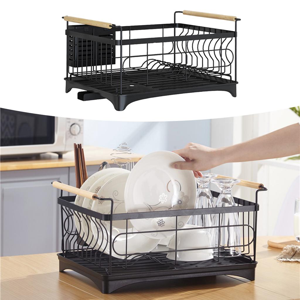 Nhà Bếp Món Ăn Điện Đen Giá Bát Đĩa Bát Đĩa Inox Phơi Nhà Tổ Chức Đa Chức Năng Lưu Trữ Nhà Vật Dụng Nhà Bếp