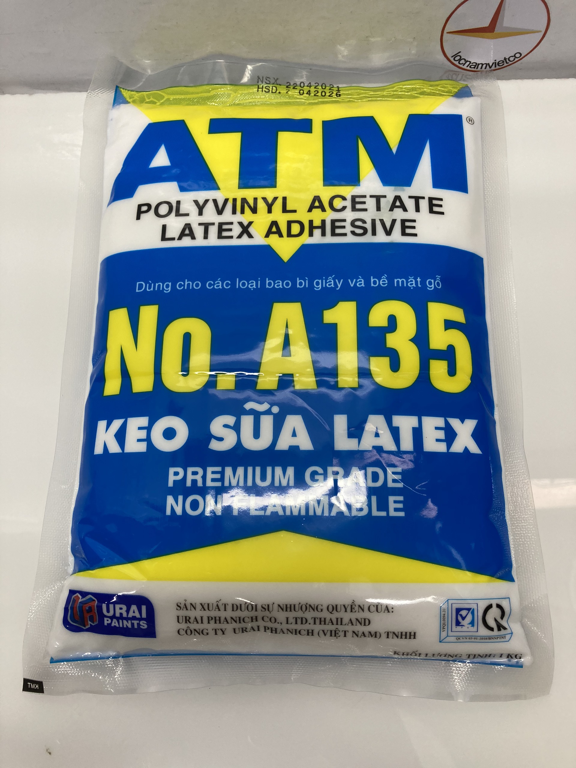 Keo sữa Latex A.135_Thùng 10 bịch 1kg