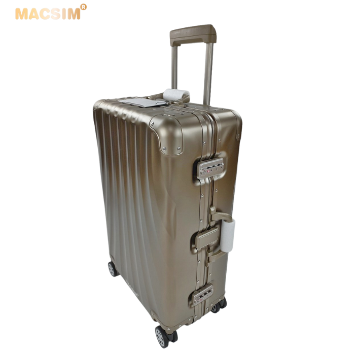 Vali hợp kim nhôm nguyên khối MS1307 Macsim cao cấp màu đen , màu bạc, màu Ti-gold cỡ 24inches