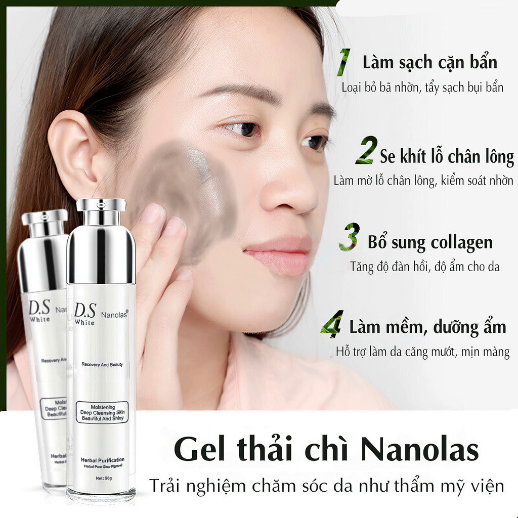 Gel Làm Sạch Da Chết, Dưỡng Trắng Da Mặt Nanolas 250ml