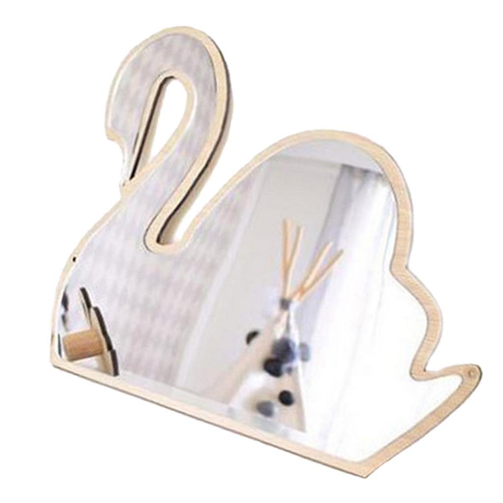 Kid's Bedroom Wall Hanging Mirror Novelty Wall Art Home Decor DIY Swan #1