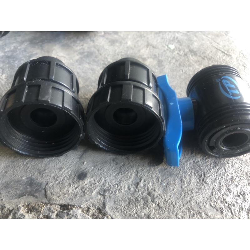 Val, khoá ống nước sạch HDPE phi 20 + 25