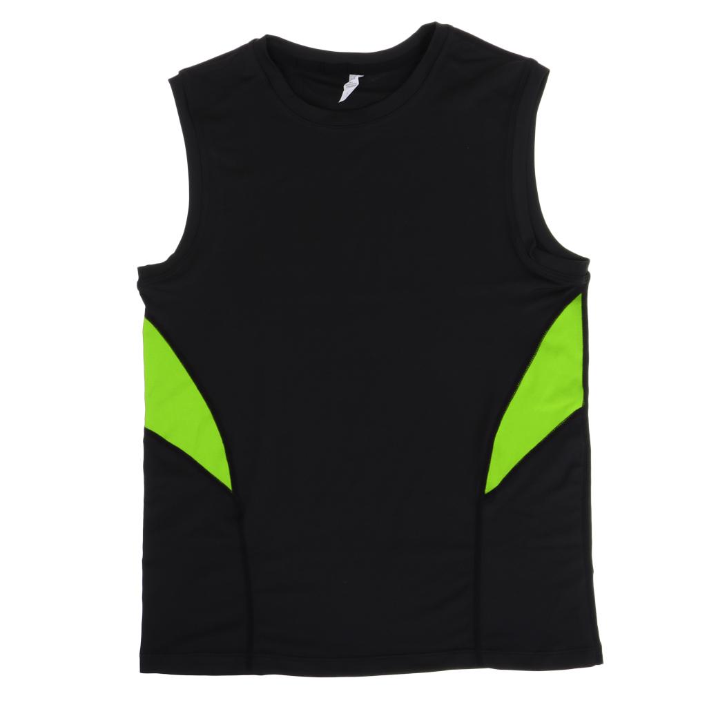 Quick Dry Gym Sleeveess Compression Shirt Sports Top T-shirt