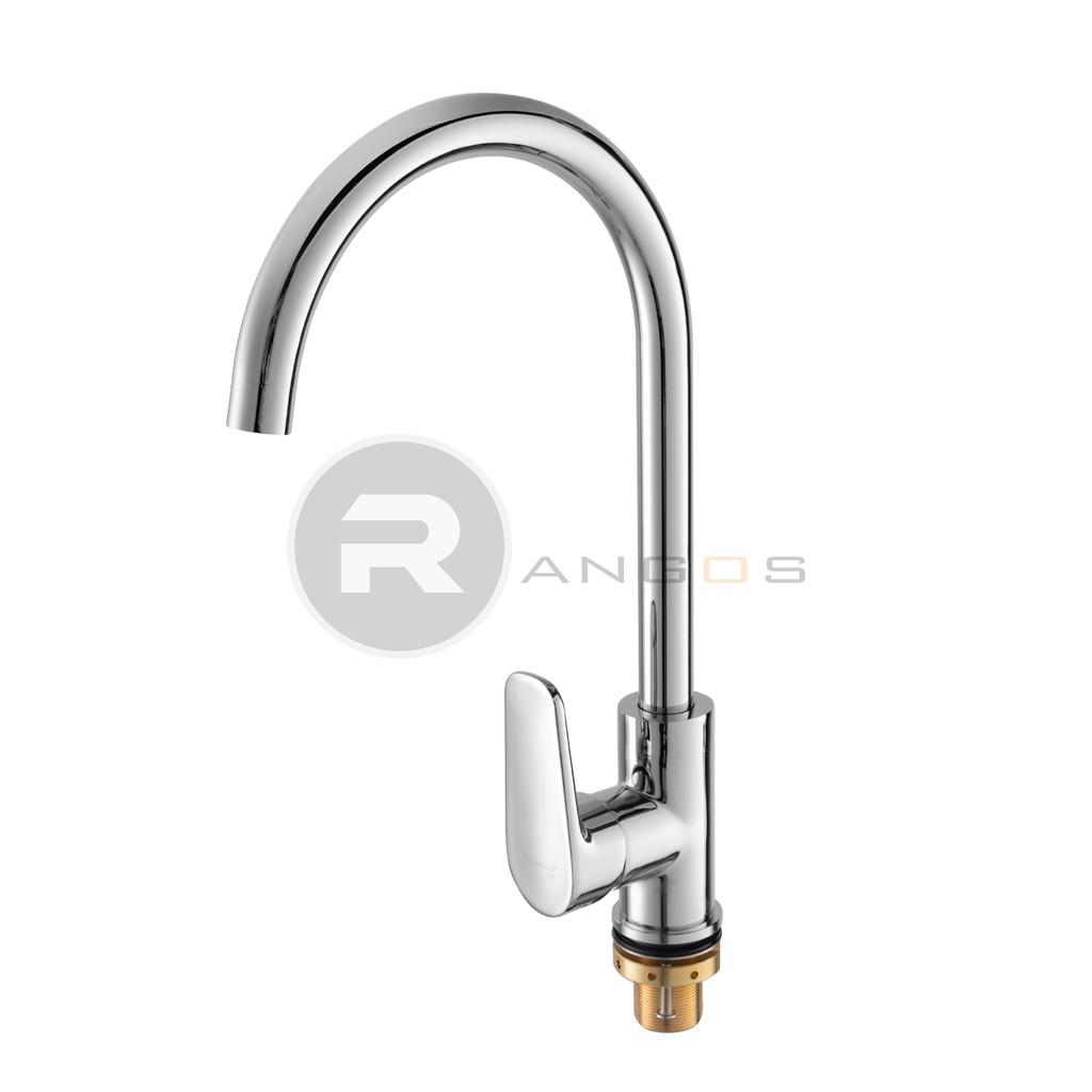 Vòi rửa bát nóng lạnh Rangos RG-511B, vòi rửa bát cao cấp cắm chậu chân đồng cực bền
