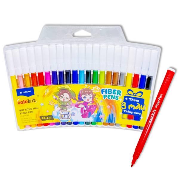 Túi 18 + 3 Bút Lông Màu - Phiên Bản Akooland - Colokit FP-C029/AK