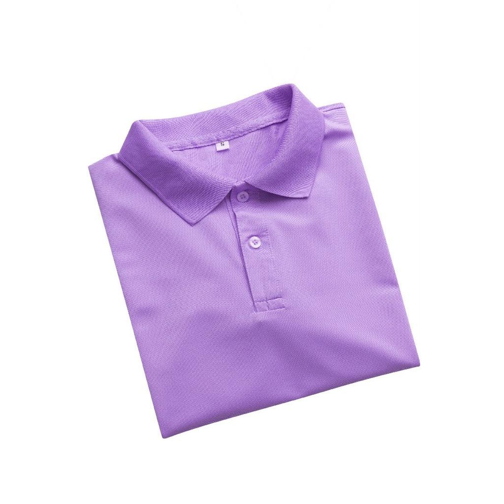 Áo Thun Đồng Phục Gia Đình Màu Tím Có Cổ .Chất Liệu Poly Thái 4 Chiều Đủ Size Cho Tất Cả Các Thành Viên Từ 8 Đến 100kg.