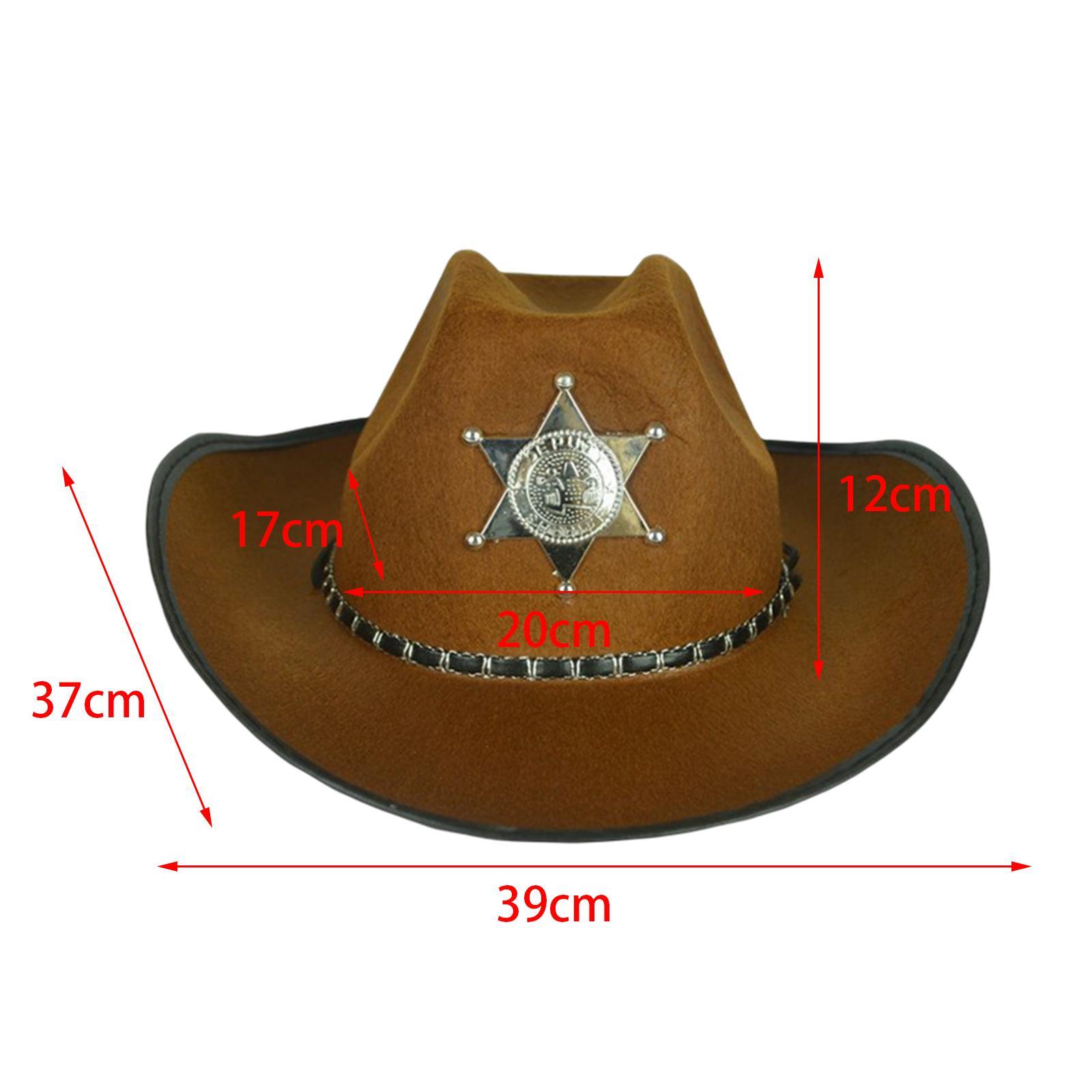 Cowboy Hat Wide Roll up Brim Gentleman Hat for Performance Outdoor Role Play