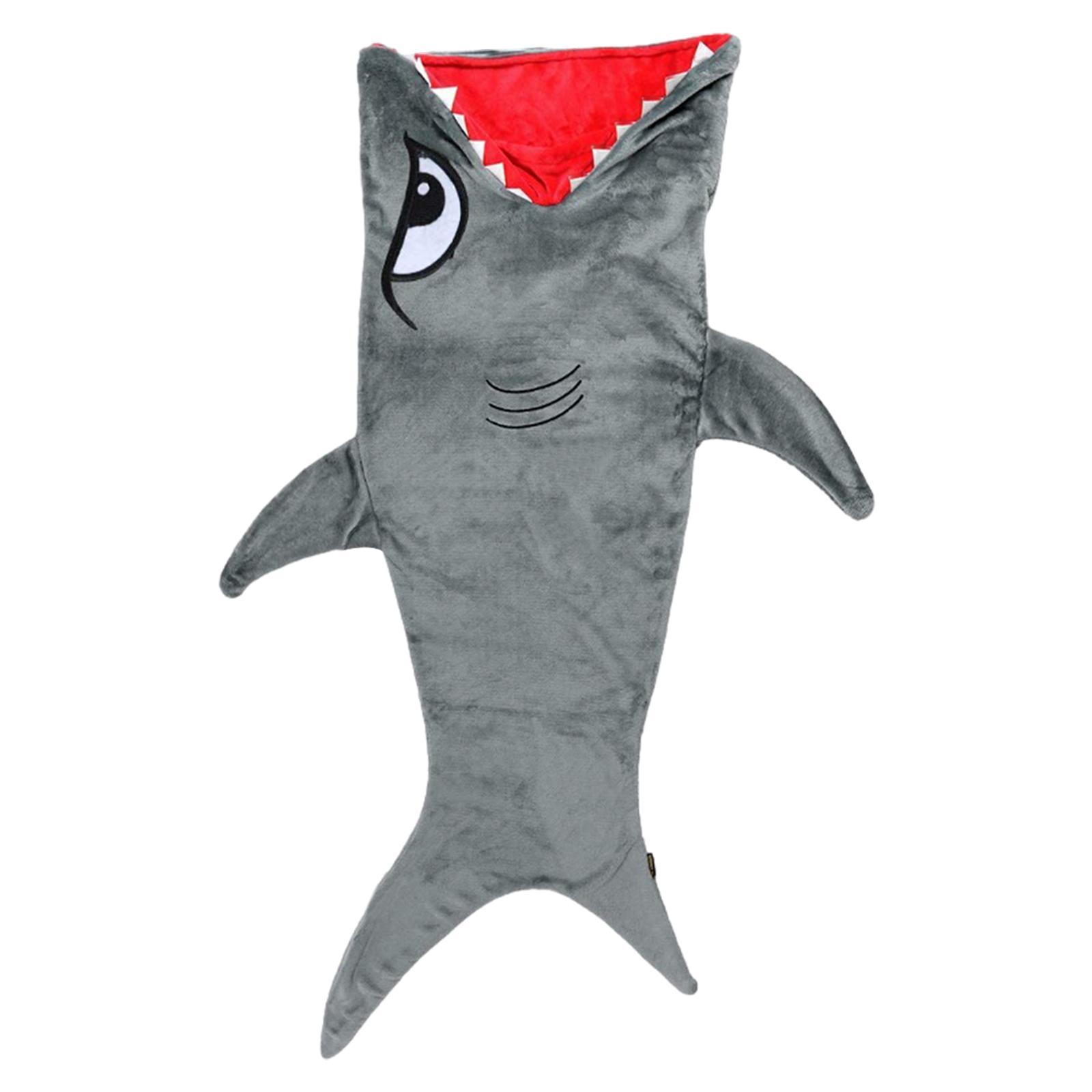 Wearable Shark Blanket for Kids Pajamas Sleepwear Shark Sleeping Bag Blanket