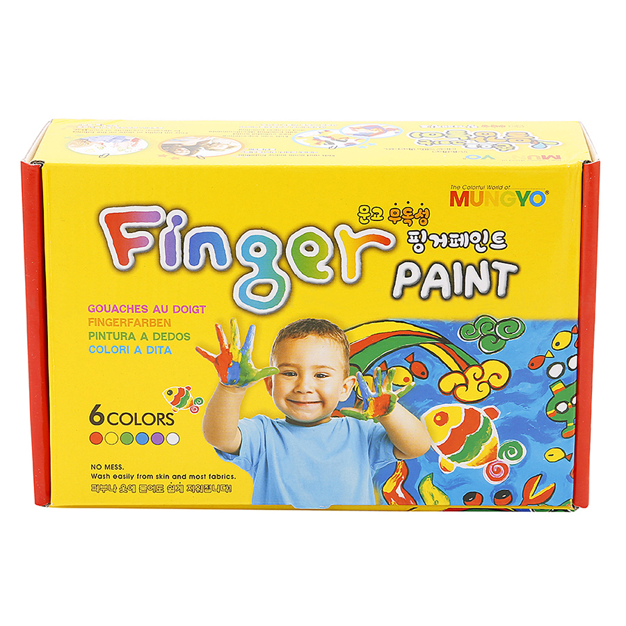 Hộp 6 Màu Vẽ Bằng Tay Finger Paint Mungyo MFP-6AJ