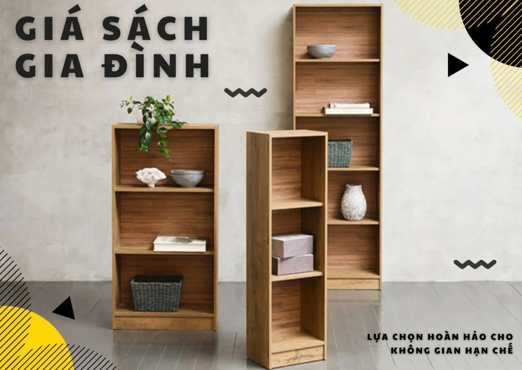 Kệ sách đa năng vân gỗ sồi MDF cao cấp