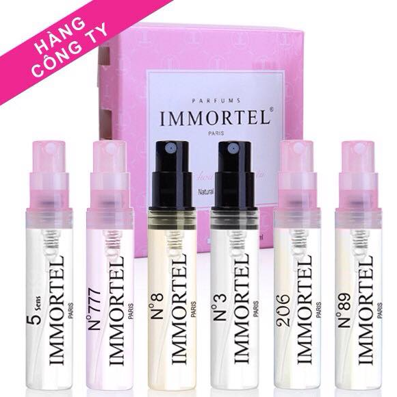 Nước Hoa IMMORTEL PARIS -Hộp 6 chai xịt 3ml : - Eau De Parfum
