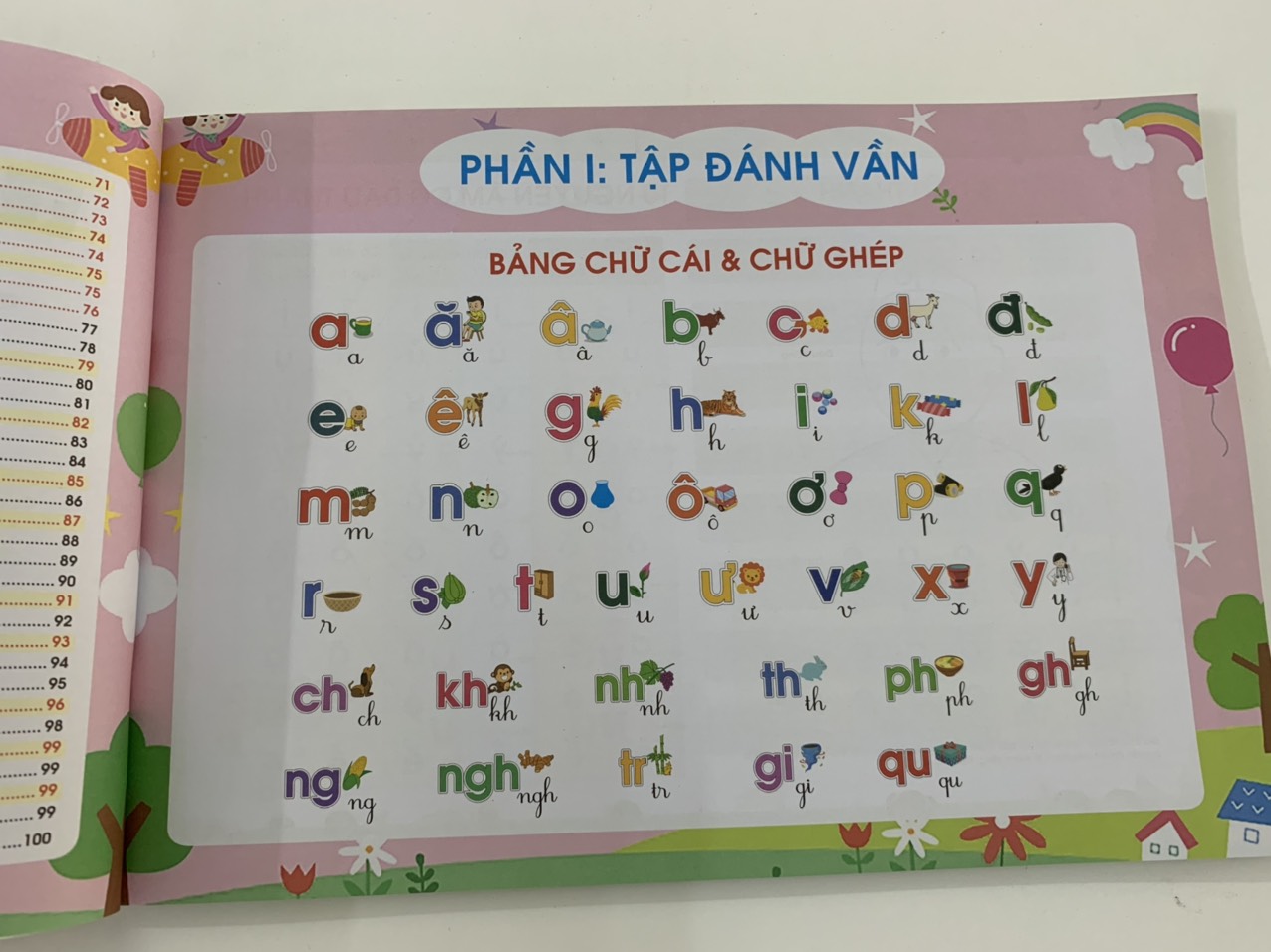 Tập Đánh Vần Cho Bé 4-6 Tuổi Tặng kèm bộ thẻ chữ và số