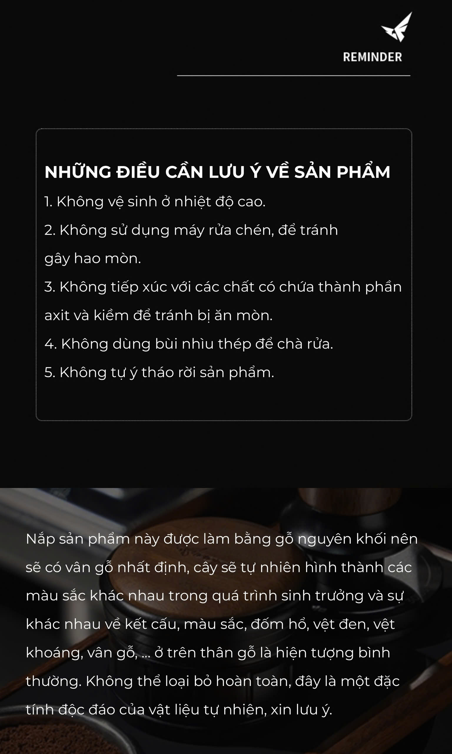 Feepie dosing hứng đong cà phê Wood charm