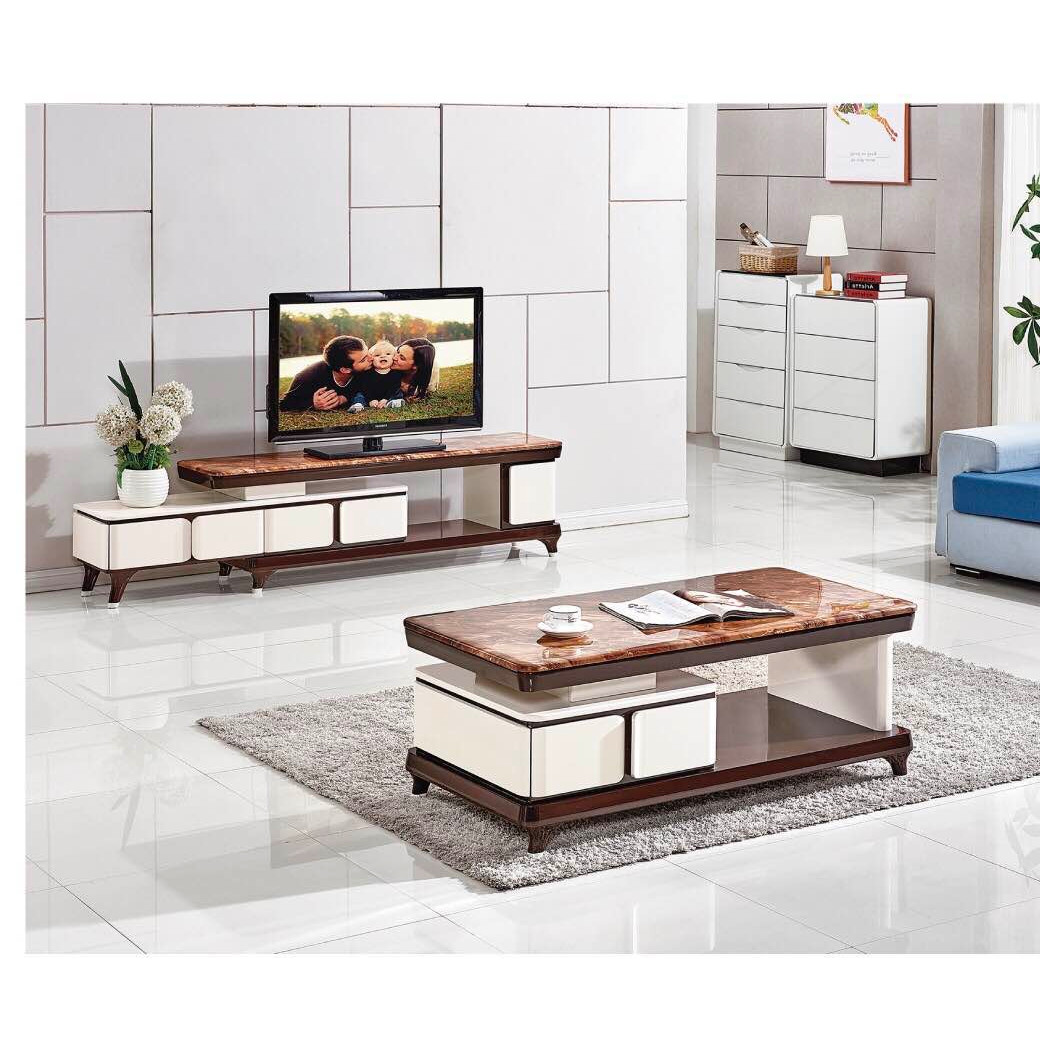 Combo Kệ TiVi, Bàn Sofa Mặt Đá Nhập Khẩu Cao Cấp Klosso CBTV302