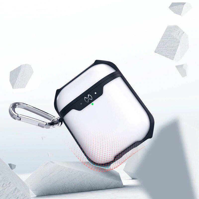 Đen - Bao case chống sốc siêu mỏng cho tai nghe Apple Airpods 1 / 2 hiệu XUNDD Drop Resistant (Thiết kế siêu mỏng, kiểu dáng viền màu, bảo vệ chắc chắn) - Hàng nhập nhẩu