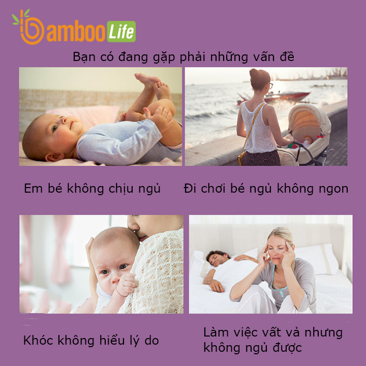 Máy tạo tiếng ồn trắng Bamboo Life BL083 hàng chính hãng Máy nghe tiếng ồn trắng white noise giúp bé ngủ ngon, sâu giấc chống giật mình