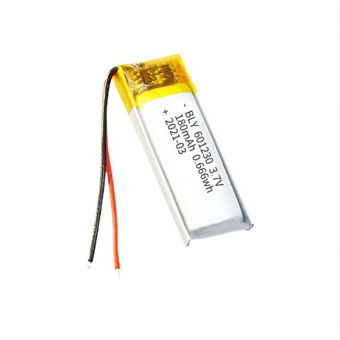 Pin Sạc Lithium Polymer 3.7V 180mah 601230 Cho tai nghe,loa Mp3 MP4 MP5 GPS PSP Bluetooth hàng mới