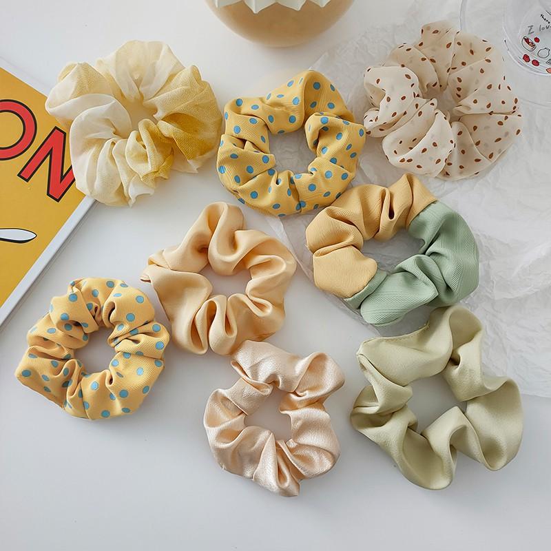 Dây buộc tóc, cột tóc scrunchies phong cách Hàn Quốc dễ thương