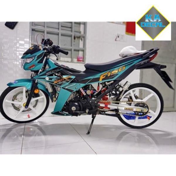 Tem rời dán xe Satria chất liệu Crom cao cấp