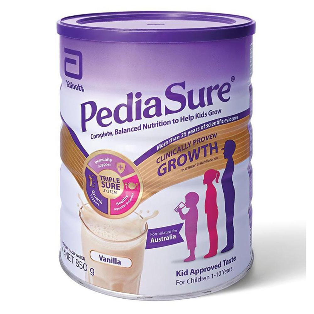 Sữa bột Pediasure Úc vị vani lon 850g