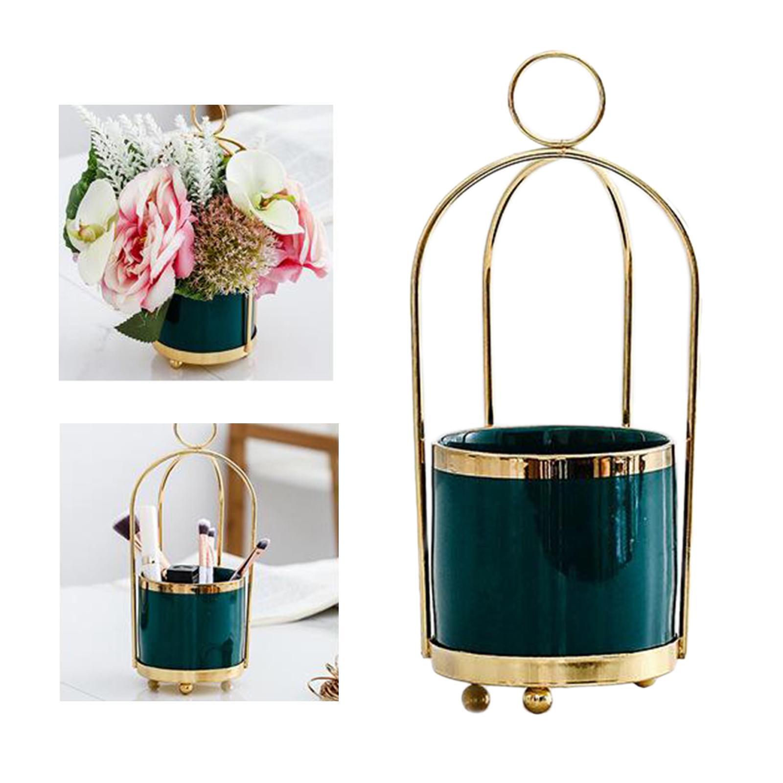 2x Flower Plant Vases Pot Planters Hanging Ceramic Storage Jar Container